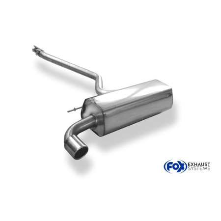 Silencieux arrière sport 100% inox 1x90mm type 16 FOX EXHAUST SYSTEMS pour BMW 114i/116i TYPE F20/F21