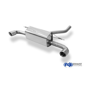 Silencieux arrière duplex sport 100% inox 1x90mm type 25 FOX EXHAUST SYSTEMS pour BMW 120D TYPE F20/F21