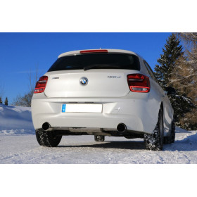 Silencieux arrière duplex (Ø80mm) sport 100% inox 1x100mm type 10 FOX EXHAUST SYSTEMS pour BMW 120D TYPE F20/F21