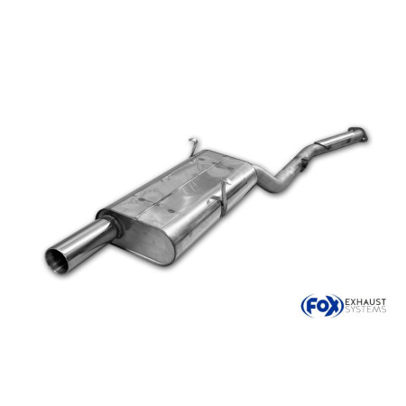 Silencieux arrière sport 100% inox 1x80mm type 25 FOX EXHAUST SYSTEMS pour BMW 316i/318i TYPE E30 (09/1987-)