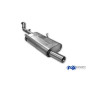 Silencieux arrière sport 100% inox 1x80mm type 25 FOX EXHAUST SYSTEMS pour BMW 316i/318i TYPE E30 (09/1987-)