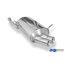 Silencieux arrière sport 100% inox 2x80mm type 13 FOX EXHAUST SYSTEMS pour BMW 316ti COMPACT TYPE E36