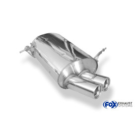 Silencieux arrière sport 100% inox 2x80mm type 13 FOX EXHAUST SYSTEMS pour BMW 316i/318ti COMPACT TYPE E36