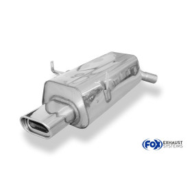 Silencieux arrière sport 100% inox 1x135x80mm type 53 FOX EXHAUST SYSTEMS pour BMW 316/318/320/323/325/328 TYPE E36