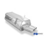 Silencieux arrière sport 100% inox 1x135x80mm type 53 FOX EXHAUST SYSTEMS pour BMW 316/318/320/323/325/328 TYPE E36