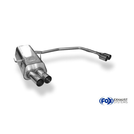 Silencieux arrière duplex sport 100% inox 2x76mm type 10 FOX EXHAUST SYSTEMS pour BMW 316/318/320/323/325/328 TYPE E36