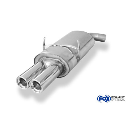 Silencieux arrière sport 100% inox 2x76mm type 13 FOX EXHAUST SYSTEMS pour BMW 318is TYPE E36