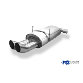 Silencieux arrière sport 100% inox 2x76mm type 18 (DTM) FOX EXHAUST SYSTEMS pour BMW 318is TYPE E36