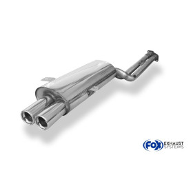 Silencieux arrière sport 100% inox 2x76mm type 13 FOX EXHAUST SYSTEMS pour BMW M3 TYPE E36