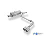 Silencieux arrière duplex sport 100% inox 2x76mm type 10 FOX EXHAUST SYSTEMS pour BMW 320/323/328 TYPE E46 (1998-2000)