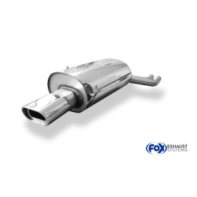 Silencieux arrière sport 100% inox 1x135x80mm type 53 FOX EXHAUST SYSTEMS pour BMW 320/323/325/328/330 TYPE E46