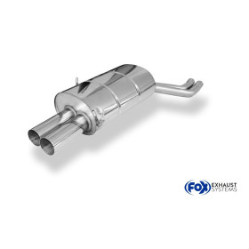 Silencieux arrière sport 100% inox 2x76mm type 10 FOX EXHAUST SYSTEMS pour BMW 320/323/325/328/330 TYPE E46