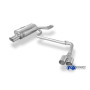 Silencieux arrière duplex sport 100% inox 2x76mm type 10 FOX EXHAUST SYSTEMS pour BMW 320/323/325/328/330 TYPE E46