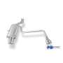 Silencieux arrière duplex sport 100% inox 2x76mm type 10 FOX EXHAUST SYSTEMS pour BMW 320/323/325/328/330 TYPE E46