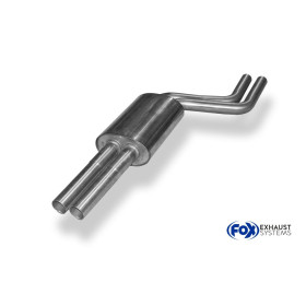 Silencieux avant sport 100% inox FOX EXHAUST SYSTEMS pour BMW 320/323/325/328/330 TYPE E46
