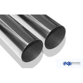 Silencieux arrière duplex sport 100% inox 2x70mm type 10 FOX EXHAUST SYSTEMS pour BMW 320D TYPE E46