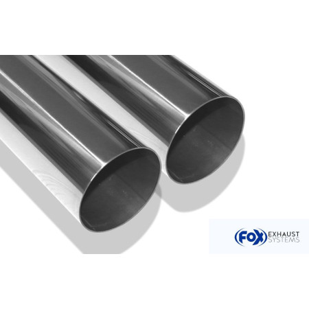 Silencieux arrière duplex sport 100% inox 2x70mm type 10 FOX EXHAUST SYSTEMS pour BMW 320D TYPE E46