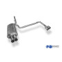 Silencieux arrière duplex sport 100% inox 2x76mm type 10 FOX EXHAUST SYSTEMS pour BMW 320D TYPE E46