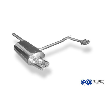 Silencieux arrière duplex sport 100% inox 2x76mm type 13 FOX EXHAUST SYSTEMS pour BMW 320D TYPE E46