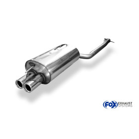 Silencieux arrière sport 100% inox 2x76mm type 13 FOX EXHAUST SYSTEMS pour BMW 320D TYPE E46