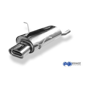 Silencieux arrière sport 100% inox 1x135x80mm type 53 FOX EXHAUST SYSTEMS pour BMW 316/318 TYPE E46