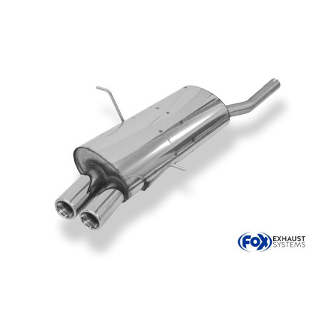 Silencieux arrière sport 100% inox 2x76mm type 13 FOX EXHAUST SYSTEMS pour BMW 316/318 TYPE E46
