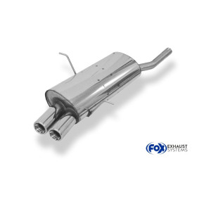 Silencieux arrière sport 100% inox 1x76mm type 13 FOX EXHAUST SYSTEMS pour BMW 316/318 TYPE E46