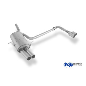 Silencieux arrière  duplex sport 100% inox 2x76mm type 10 FOX EXHAUST SYSTEMS pour BMW 316/318 TYPE E46