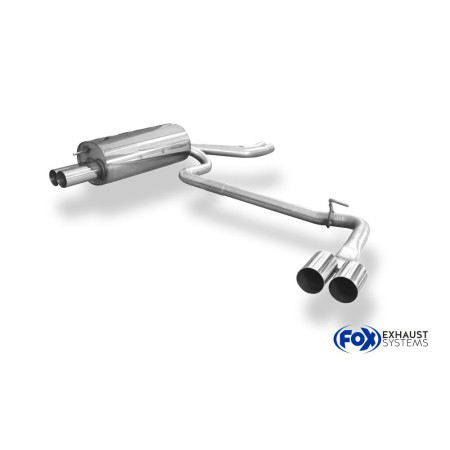 Silencieux arrière duplex sport 100% inox 2x70mm type 10 FOX EXHAUST SYSTEMS pour BMW 330D/330XD TYPE E46