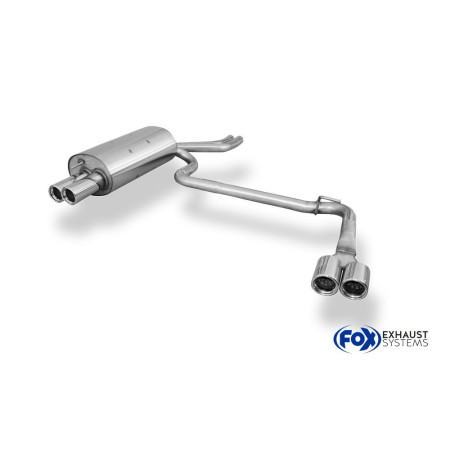 Silencieux arrière duplex sport 100% inox 2x76mm type 13 FOX EXHAUST SYSTEMS pour BMW 330D/330XD TYPE E46