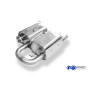 Silencieux arrière sport 100% inox 1x135x80mm type 53 FOX EXHAUST SYSTEMS pour BMW 318i/320i TYPE E90/E91