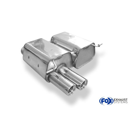 Silencieux arrière sport 100% inox 2x76mm type 13 FOX EXHAUST SYSTEMS pour BMW 318i/320i TYPE E90/E91