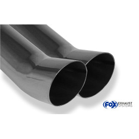 Silencieux arrière sport 100% inox 2x76mm type 18 DTM FOX EXHAUST SYSTEMS pour BMW 318i/320i TYPE E90/E91