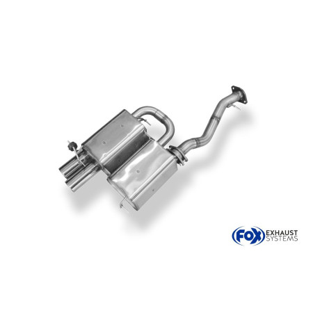 Silencieux arrière sport 100% inox 2x80mm type 24 FOX EXHAUST SYSTEMS pour BMW 325i (N53) TYPE E90/E91