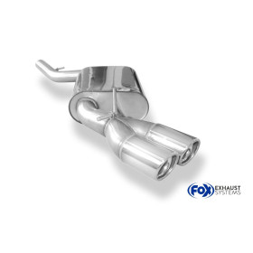 Silencieux arrière sport 100% inox 2x76mm type 17 FOX EXHAUST SYSTEMS pour BMW 320d TYPE E90/E91/E92