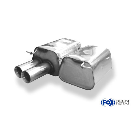 Silencieux arrière sport 100% inox 2x80mm type 24 FOX EXHAUST SYSTEMS pour BMW 330i TYPE E90/E91/E92