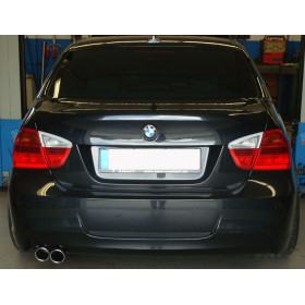 Silencieux arrière sport 100% inox 2x80mm type 12 FOX EXHAUST SYSTEMS pour BMW 325d/330d TYPE E90/E91/E92