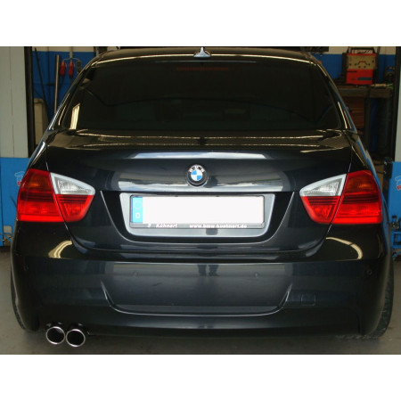 Silencieux arrière sport 100% inox 2x80mm type 12 FOX EXHAUST SYSTEMS pour BMW 325d/330d TYPE E90/E91/E92