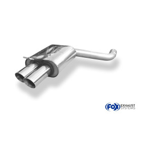 Silencieux arrière sport 100% inox 2x80mm type 25 FOX EXHAUST SYSTEMS pour BMW 325d/330d TYPE E90/E91/E92
