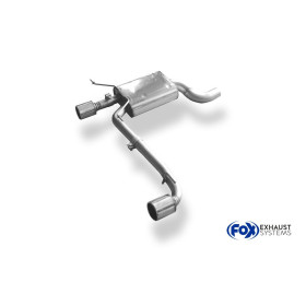 Silencieux arrière duplex sport 100% inox 1x90mm type 12 FOX EXHAUST SYSTEMS pour BMW 325d/330d TYPE E90/E91/E92