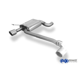 Silencieux arrière duplex sport 100% inox 1x90mm type 16 FOX EXHAUST SYSTEMS pour BMW 325d/330d TYPE E90/E91/E92