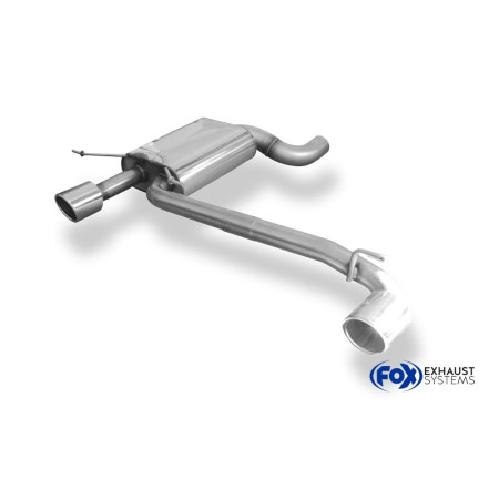 Silencieux arrière duplex sport 100% inox 1x90mm type 16 FOX EXHAUST SYSTEMS pour BMW 325d/330d TYPE E90/E91/E92