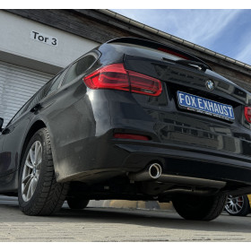Silencieux arrière sport 100% inox 1x80mm type 17 FOX EXHAUST SYSTEMS pour BMW 318i TYPE F30/F31