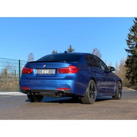 Silencieux arrière duplex sport 100% inox 1x100mm type 25 (émaillé noir) FOX EXHAUST SYSTEMS pour BMW 330i xDrive TYPE F30/F31