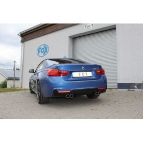 Silencieux arrière duplex sport 100% inox 2x80mm type 16 FOX EXHAUST SYSTEMS pour BMW 420d TYPE F32