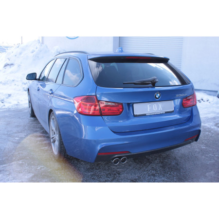 Silencieux arrière sport 100% inox 2x76mm type 16 FOX EXHAUST SYSTEMS pour BMW 330d TYPE F30/F31