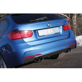 Silencieux arrière duplex sport 100% inox 2x76mm type 25 FOX EXHAUST SYSTEMS pour BMW 330d TYPE F30/F31