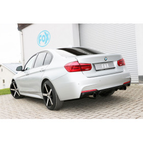 Silencieux arrière duplex sport 100% inox 1x90mm type 10 FOX EXHAUST SYSTEMS pour BMW 335d TYPE F30/F31