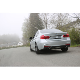 Silencieux arrière duplex sport 100% inox 2x80mm type 12 FOX EXHAUST SYSTEMS pour BMW 335d TYPE F30/F