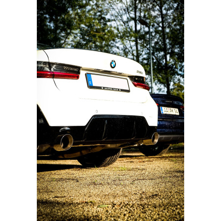 Silencieux arrière duplex sport 100% inox 1x114mm type 25 FOX EXHAUST SYSTEMS pour BMW 330i TYPE G3